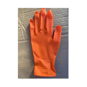 Soleus Nitrile 9-Mil Diamond Grip Orange Gloves